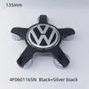 For VW Volkswagen Jetta MK5 Golf 4pcs 135mm Volkswagen Golf Polo Car Wheel Center Caps 5Pins Rim Hub Cover Hubcap Logo Badge Emb