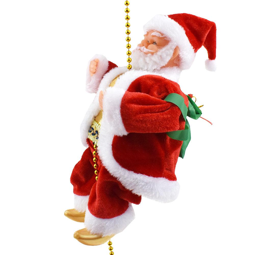 Weihnachtsmann klettert Strickleiter hoch: Musikalisch, leuchtendes Weihnachtsdekorationsspielzeug