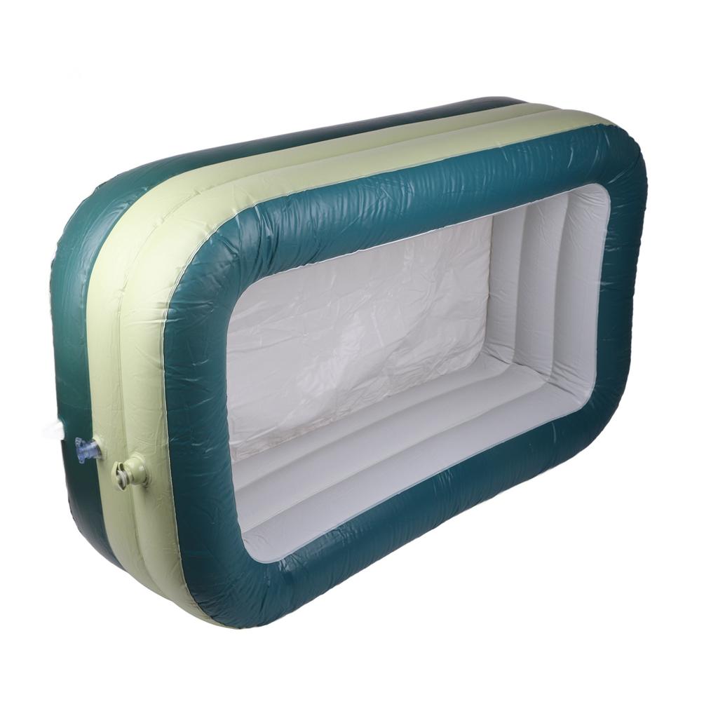 Oppblåsbart basseng Rektangulært formet Søte mønstre Sammenleggbart Fortykket PVC Svømmebasseng for barn