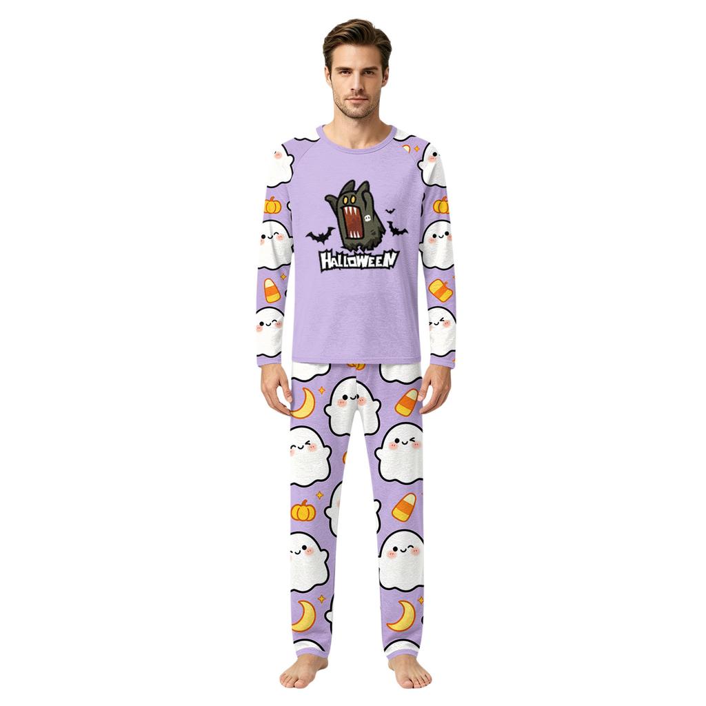 Halloween Family Matching Pajama Set with Patchwork Print for Women, Men and Kids