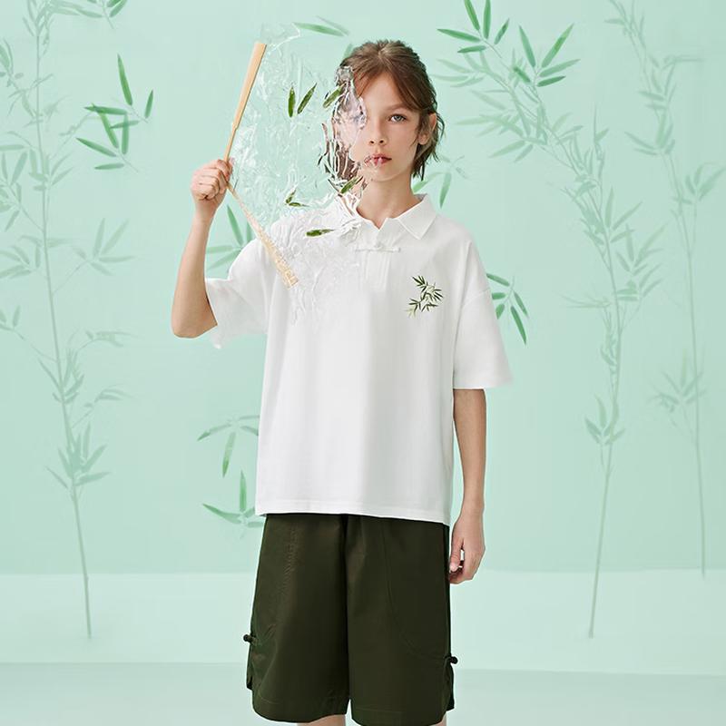 Boys' 5A Anti-Bacterial Bamboo Polo T-Shirt