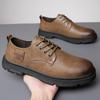 Business Casual Small Leather Shoes Men's Korean Edition Youth Office Men's Shoes Fashion Youth Versatile Color Polishing Retro Board Shoes