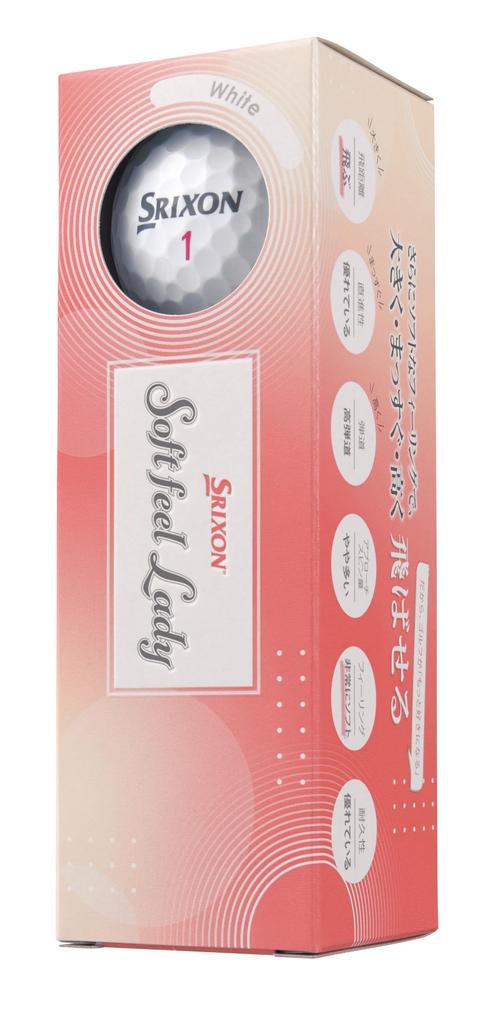 Dunlop SRIXON SOFT FEEL LADY6 Golf 2025 1 Dozen White Balls, Model, (12 Balls),