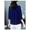 Vintage Women's Blouses Solid Color Casual Shirts Fashion Loose Summer Korean Clothing Short Sleeved Chiffon Women Tops