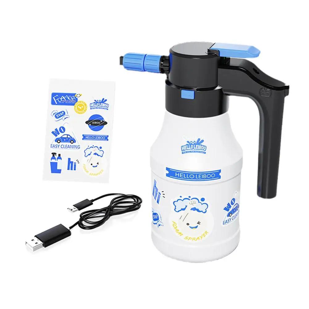 1.5L Electric Foam Sprayer Foaming Pump Sprayer, Car Wash USB Blaster Rechargeable Foam Sprayer Home Water Watering Snow Ca C2W4