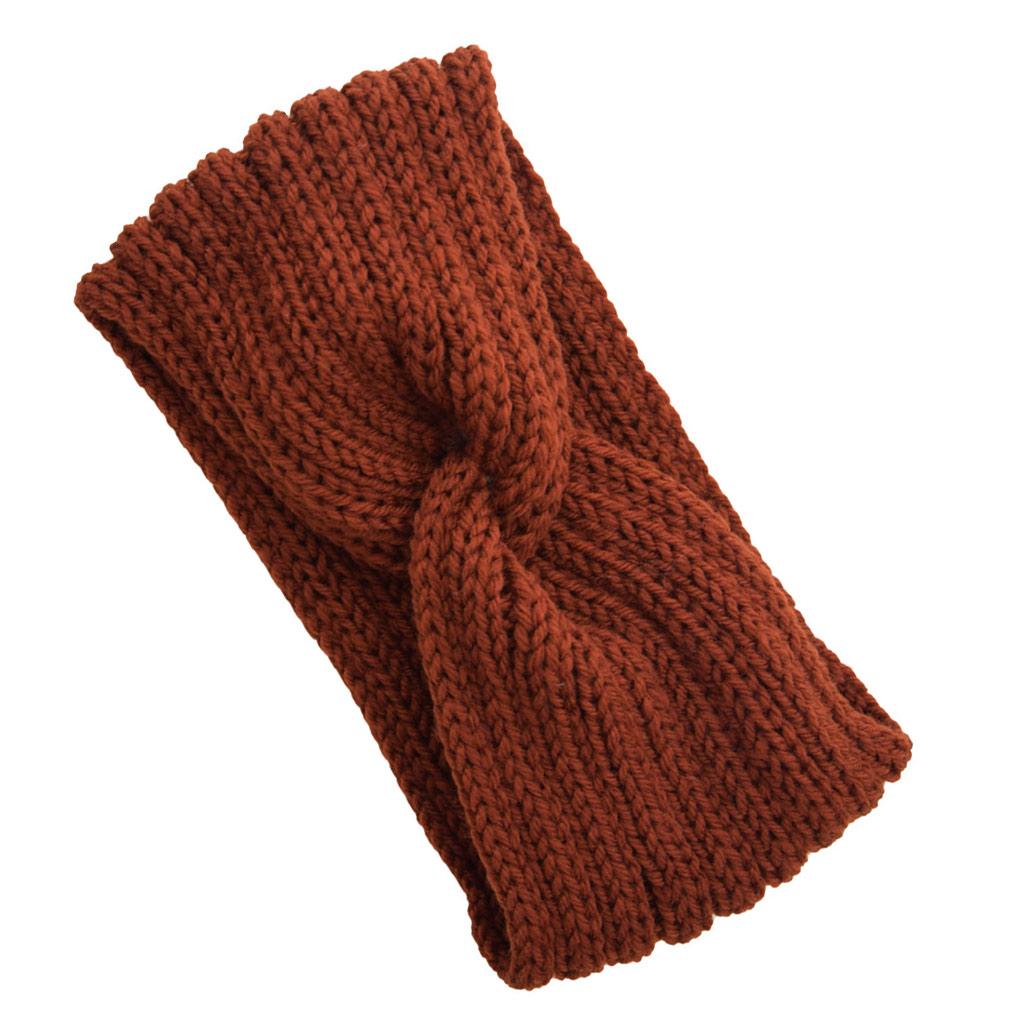 Womens Winter Headband Windproof Knitted Crocheted Ear Warmers Simple Style Decoration Hair Styling Accessories for Women