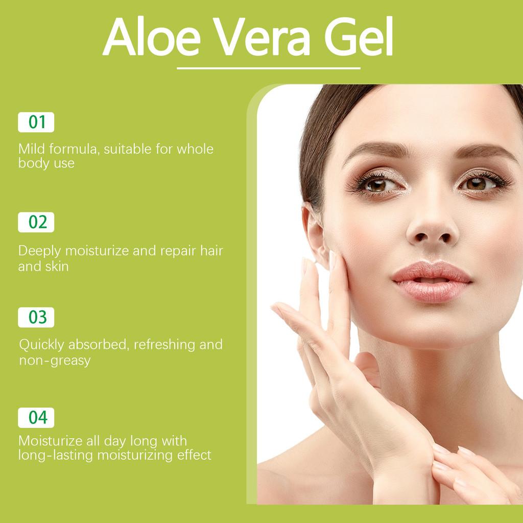 Oceaura Soothing Aloe Vera Gel For Hydrating Moisturizing Skin And Hair 100ml