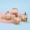 Tea Cup Ornament Milk Tea Bottle Keyring Liquid Oil Keyring Milk Tea Cup Bear Keychain Bag Pendant
