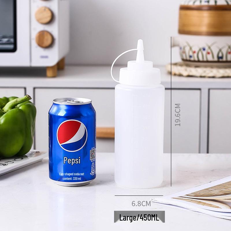 Household Squeeze Oil Bottle - Pointed Mouth for Kitchen Seasoning, Tomato Jam, Salad, or Commercial Use.