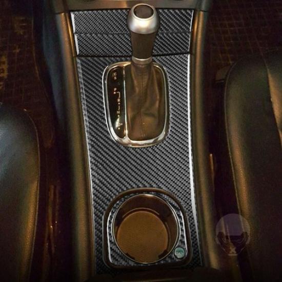 4Pcs Carbon Fiber Interior Console Gear Shift Cover Trim For Mercedes-Benz W203