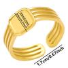 6pcs/lot Gold Plated Stainless Steel Base Rings Settings DIY Blank Knuckle Rings for Women Jewelry Charms Never Fade Wholesale
