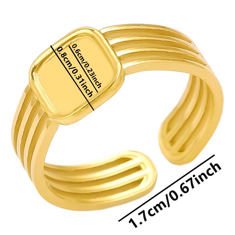 6pcs/lot Gold Plated Stainless Steel Base Rings Settings DIY Blank Knuckle Rings for Women Jewelry Charms Never Fade Wholesale
