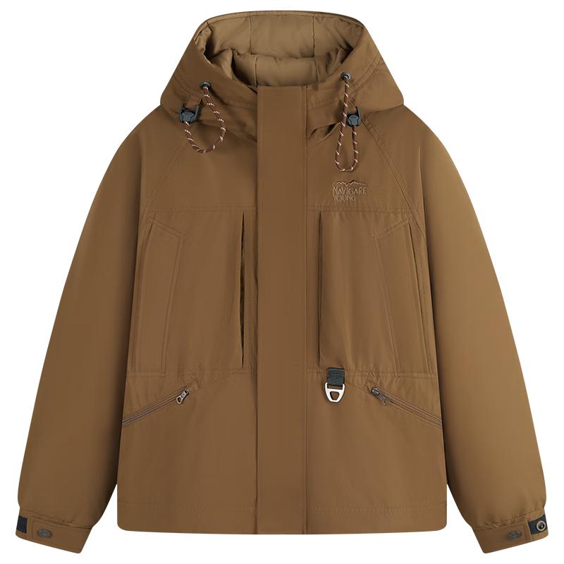 NVG·YOUNG Men s Hooded Winter Down Jacket S