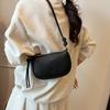 Ladies' Crossbody Bag Fashionable Versatile Solid Color Design Commuting Saddle Bag Casual Shoulder Bag For Women