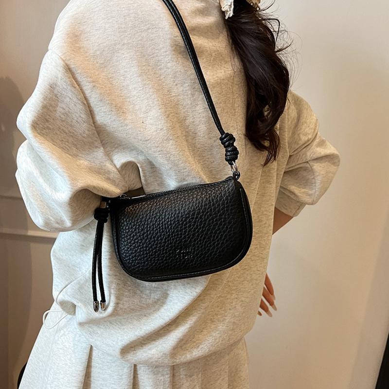 Ladies' Crossbody Bag Fashionable Versatile Solid Color Design Commuting Saddle Bag Casual Shoulder Bag For Women