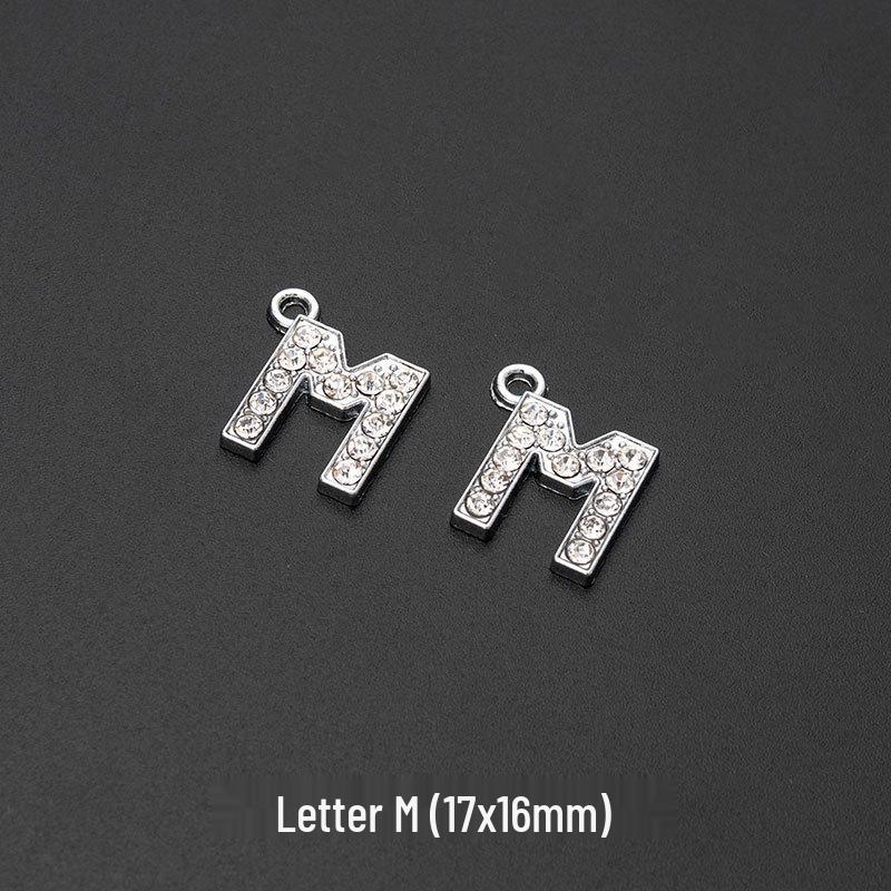 Alloy DIY English Letter & Number Necklace Pendant - Creative Jewelry & Handmade Accessories.