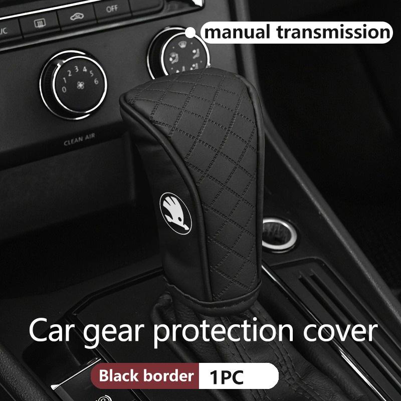 Car Center Console Gear Shift Knob Protection Cover Handle Case For Skoda octavia a5 a4 mk1 2 fabia superb rapid mk3 yeti 2006 agi488