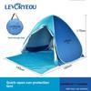 Silver-Coated Fabric 1-4 Person Tent Automatic Pop-Up Double Layer Foldable Tent for Outdoor Kids Beach Camping