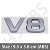 3D ABS Chrome V8 Letters Car Fender Badge Sticker V8 Emblem Badge Logo Car Styling Accessories