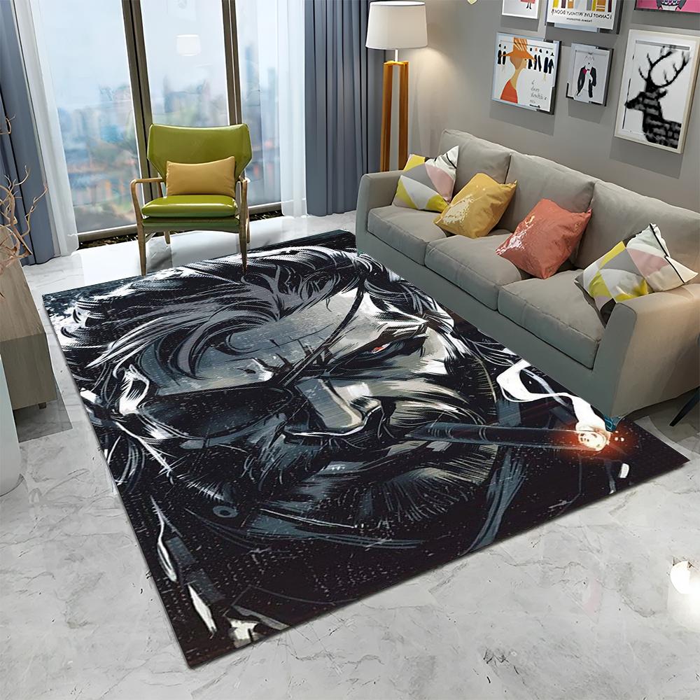 Alfombra de Dibujos Animados para Jugadores de Metal Gear Solid para Decoración de Hogar, Sala de Estar, Dormitorio, Sofá, Felpudo, Alfombra Infantil para Área de Juegos, Alfombrilla Antideslizante para Suelo
