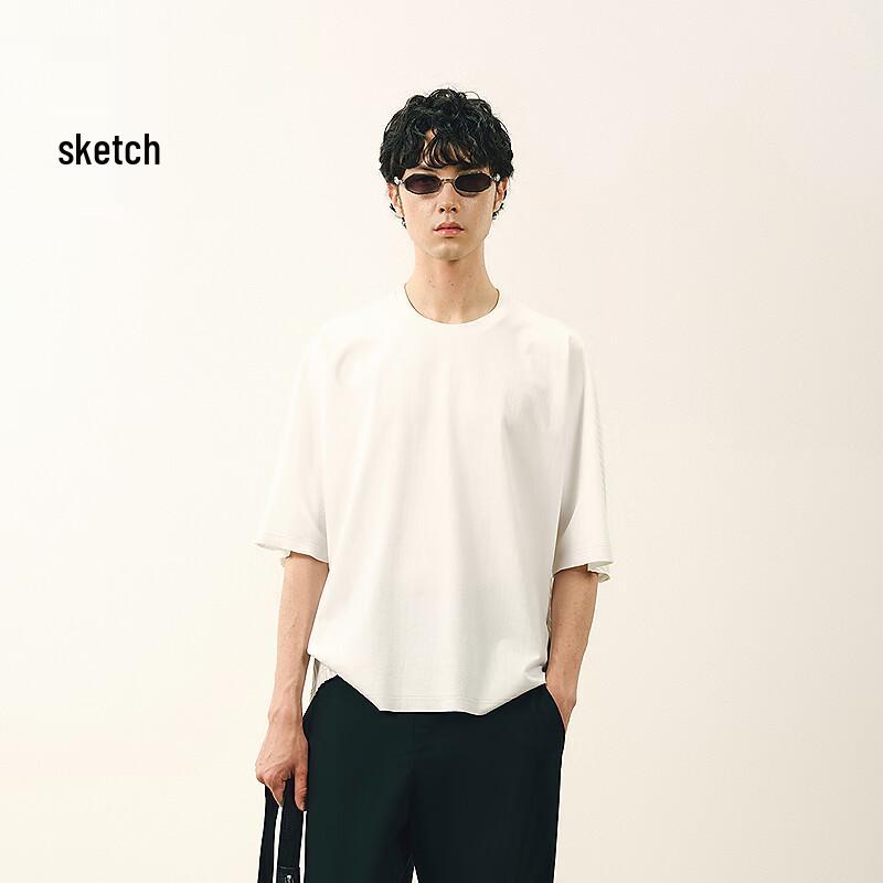 Men s Loose Fit Round Neck Short Sleeve T-Shirt M