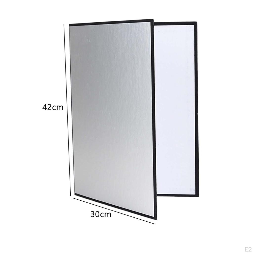 3 in 1 Light Reflector 42 x 30cm Portable Folding Diffuser Board for Food Photography Product