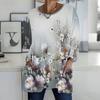 Plus Size Women Round Neck Long Sleeve Tee Soft Loose Tops For Daily Stroll And Indoor Rest