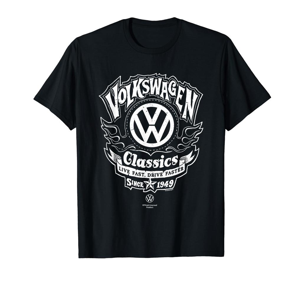 Volkswagen Burning Volkswagen VW Biker Logo T-Shirt