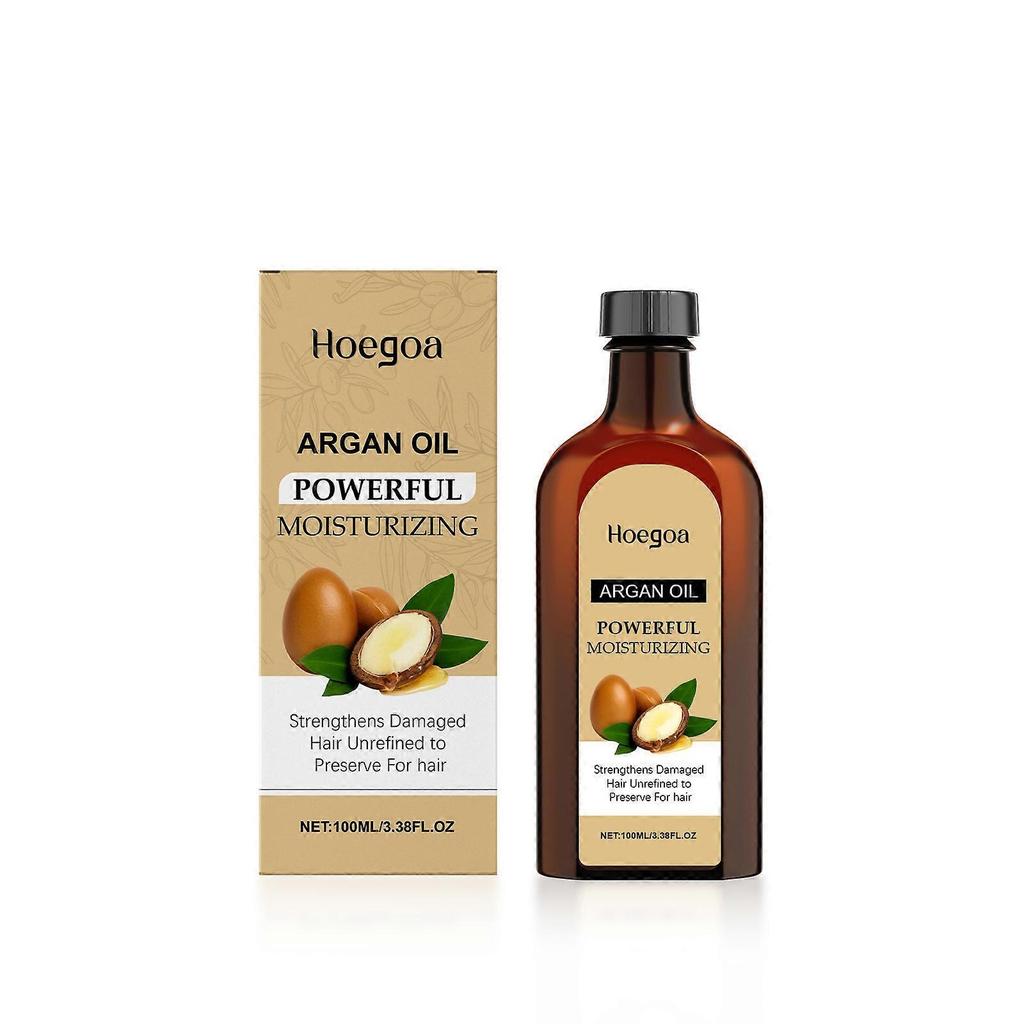 Hoegoa Moroccan Hair Care Essential Oil Improves Frizz, Adds Luster And Is Not Greasy. It Is A Daily Hair Care Essential Oil