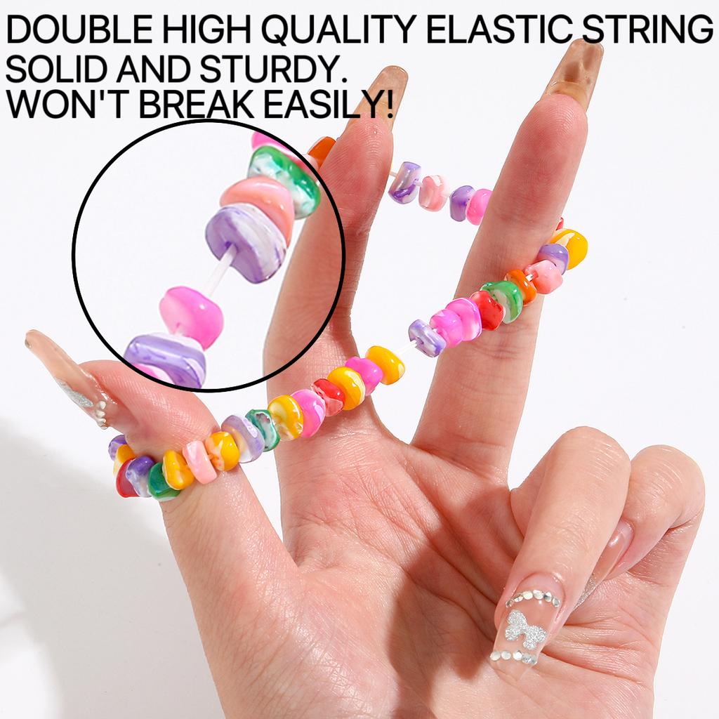 Elastic Bracelet Multi-color Beaded Bracelet Souvenir Bohemian Festival Crushed Stone 1pc Irregular Vacation Women Personality Daily Wear  Accessories