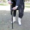 22mm Compatible Walking Stick Grip Anti-Skid Black Plastic Crutch Handle Replacement for Senior Daily Mobility Outdoor Activities