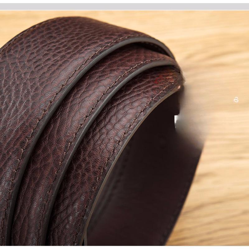 

Полоса ремня из коровьей кожи первого слоя для мужчин, ремень с автоматической пряжкой, тело ремня, полоса с рисунком личи