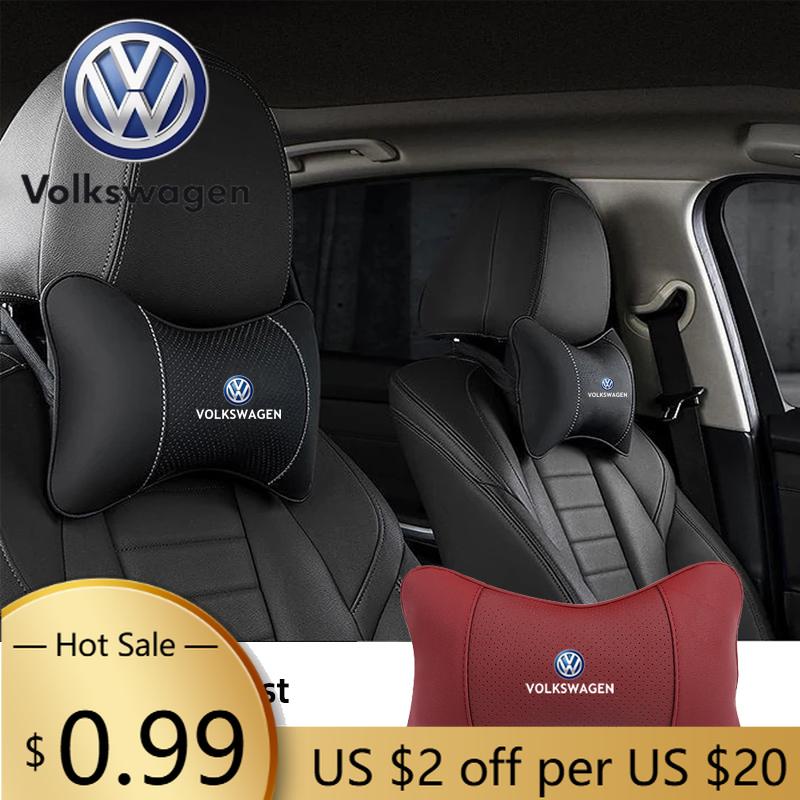 VOLKSWAGEN VW Automobilio Aksesuarai Sėdynės Galvos Atrama Automobilio Logotipas Kaklo Pagalvėlė Volkswagen VW Polo Golf Tiguan Passat Touareg Magotan