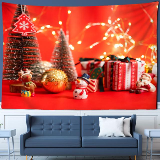 Xmas Tapestry Wall Hanging Christmas Aesthetics Room Decoration Bohemian Psychedelic Mandala Home Dormitory Wall Decoration