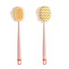 Bath Brush Ergonomic Design Long-Handled Back Scrubber Double Head Gentle Exfoliation Shower Body Scrubber