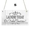 Wood Laundry Wooden Signs Door Hanger Hotel Bulletin Board Wall Plaque Decorative Plaque  Bar