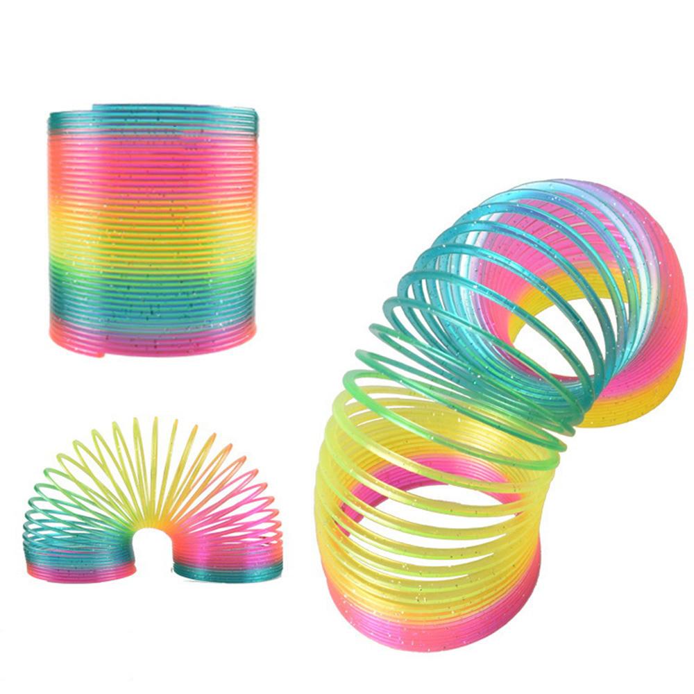 Giocattoli Magici Rimbalzanti Colorati Giochi da Tavolo Per Bambini Anello Magico Antistress Molla Gioco da Tavolo Arcobaleno Regali Creativi Divertenti per Bambini