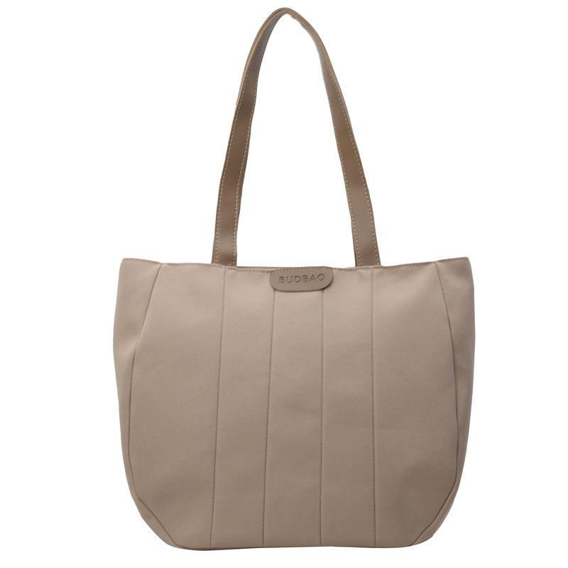 High Value Large Capacity Women's Bag 2025 Spring New Fashion Portable Simple Commuting Versatile Shoulder Canvas Tote Bag