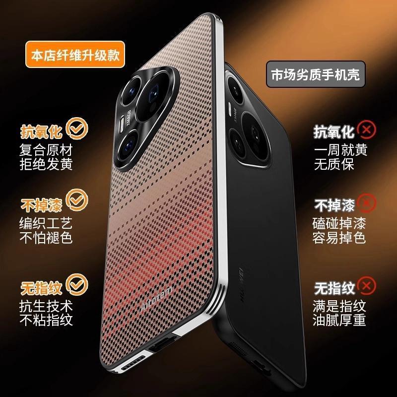 Applicable To Huawei Pura11 Mobile Phone Case Ultra New Pro Starlight Kevlar Pattern All-inclusive Anti-drop Case for Men