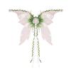 Butterfly Fairy Wings for Women Girls Woodland Elf Wings with Artificial Flowers Leaves And Vines Sparkling Angel Wings for Halloween Cosplay Costume