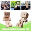 Shaking legs wooden man Car ornaments Creativity Cute Desktop Decorative item car Interior Aromatherapy Air outlet pendant