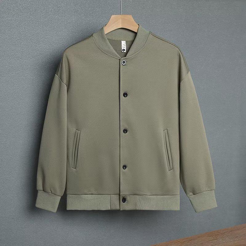 

Мужская бейсбольная куртка высокого класса в стиле кэжуал - модный рабочий топ весна/осень 2024 года 3XL зелёный