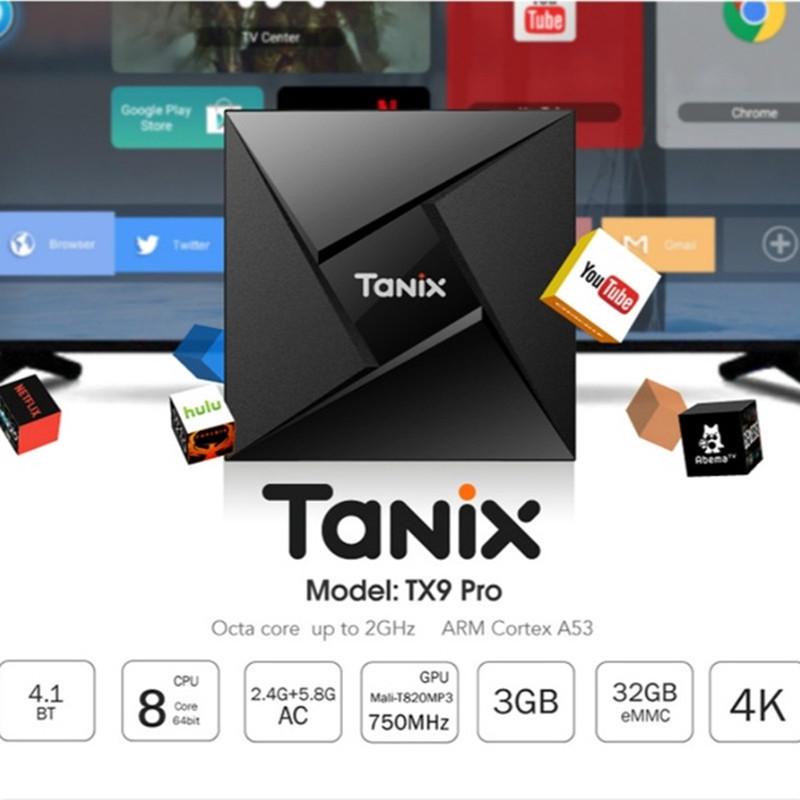 Compre Tanix TX9 Pro Amlogic S912 3GB RAM 32GB ROM WIFI 1000M