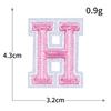 Exquisite Pink Embroidered Alphabet Patch for Jackets & DIY Decor