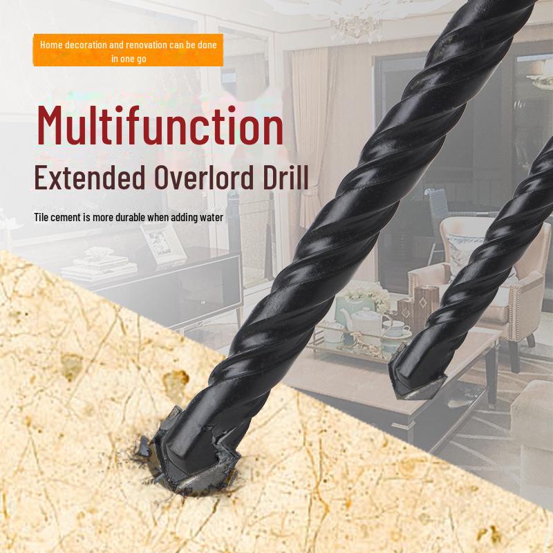 Set burghie King prelungite de 6mm pentru beton și faianță - Aliaj Triunghi Deschizător gaură sticlă pentru bormașini electrice