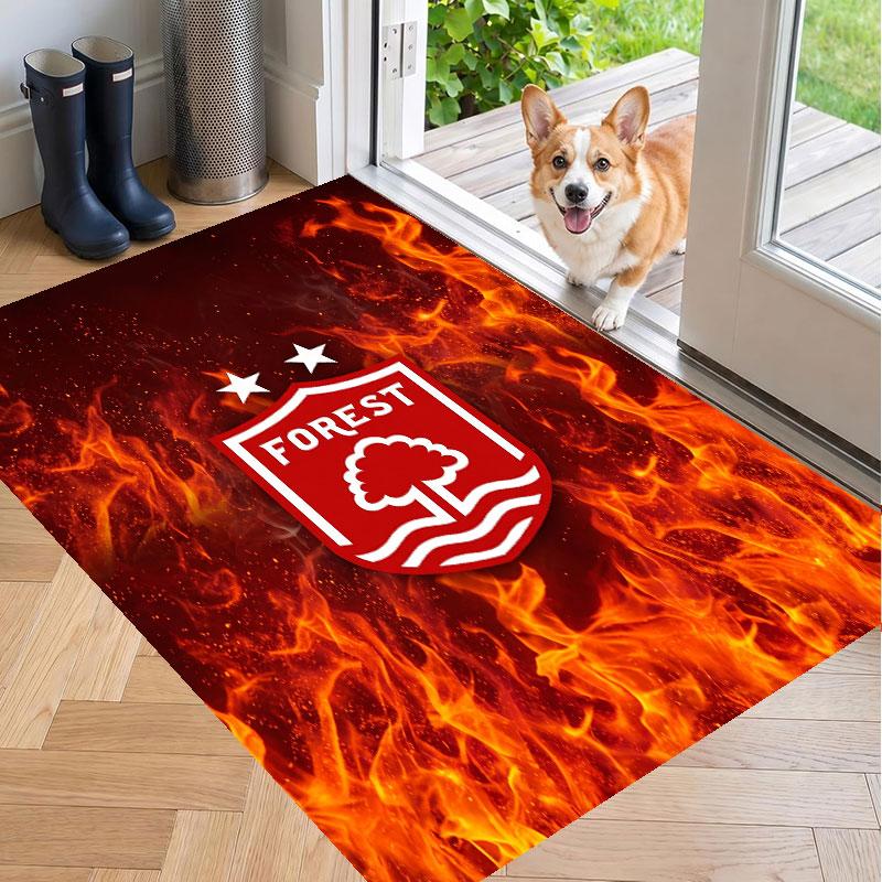 Soft Floor Carpet Nottingham Forest Football Pattern Area Rug Decorative Mat For Home Room Decoration
