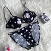 Japanese Style KT Cat Front Closure Sweet & Cute Halter Neck Underwear - Sexy and Bust-enhancing for Women