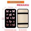 1 beautiful butterfly Glitter Blingbling Fabric waterproof car armrest pad 12.6 "X7.5" car accessories for women