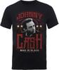 Officially Licensed Johnny Cash Man In Black Mens Black 100% Cotton T-shirt Mens Tees Top Johnny Cash Tee
