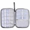 Portable Polyester Cable Organizer Bag Waterproof Tangle-Free USB Organizer Charger Cable Case Electronics Organization